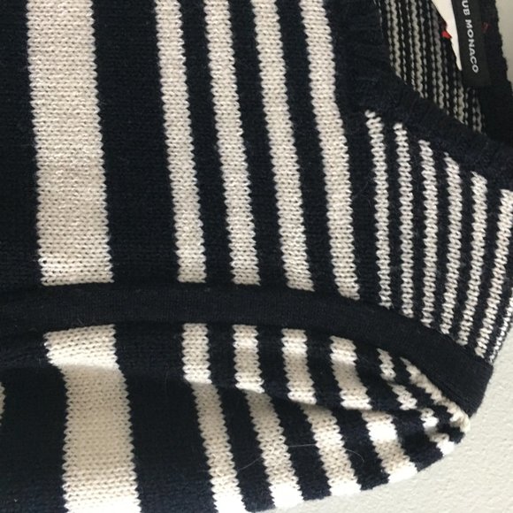Club Monaco stripe sweater 100% merino wool - Picture 3 of 7